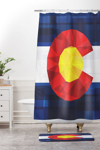 Fimbis Colorado Shower Curtain And Mat