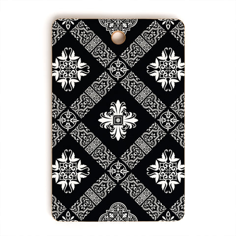 Fimbis Elizabethan Black And White Cutting Board Rectangle