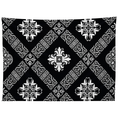 Fimbis Elizabethan Black And White Tapestry