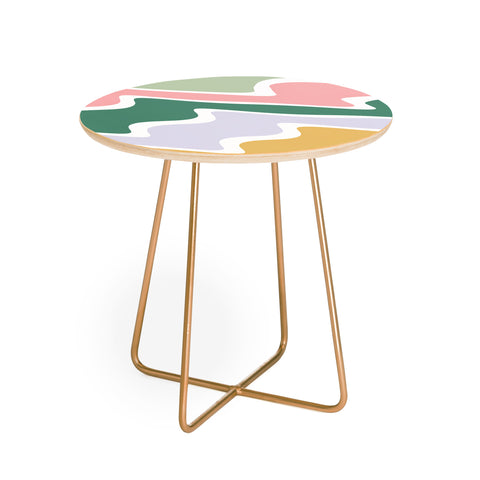 Fimbis Five Wavy Stripes Round Side Table