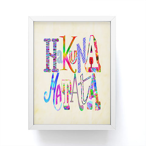 Fimbis Hakuna Matata Framed Mini Art Print