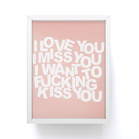 Fimbis I Want To Kiss You Framed Mini Art Print
