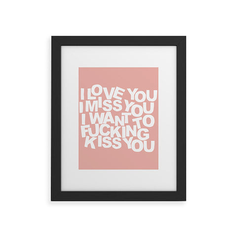 Fimbis I Want To Kiss You Framed Art Print