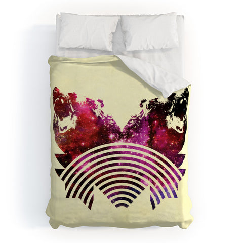 Fimbis Its A Grizzly Space Out There Duvet Cover