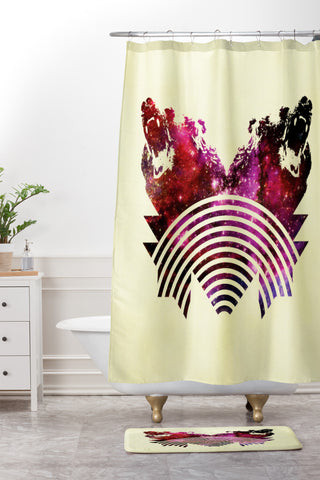 Fimbis Its A Grizzly Space Out There Shower Curtain And Mat