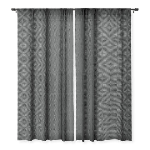 Fimbis Kernoga Black and White 1 Sheer Window Curtain