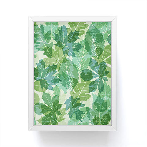 Fimbis Leaves Green Framed Mini Art Print