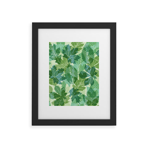 Fimbis Leaves Green Framed Art Print