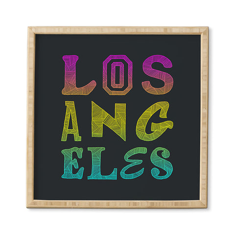 Fimbis Los Angeles Type Framed Wall Art