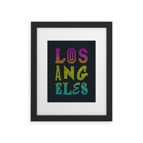 Fimbis Los Angeles Type Framed Art Print