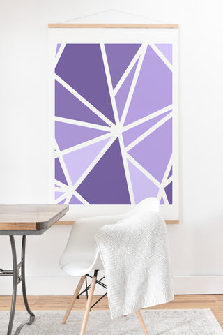 Fimbis Mosaic Purples Art Print And Hanger