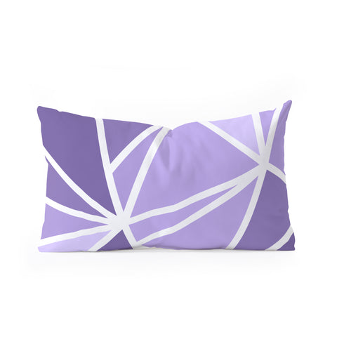 Fimbis Mosaic Purples Oblong Throw Pillow