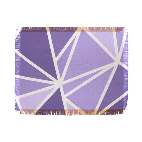 Fimbis Mosaic Purples Throw Blanket