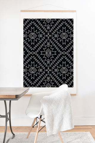 Fimbis NavNa Black and White 1 Art Print And Hanger