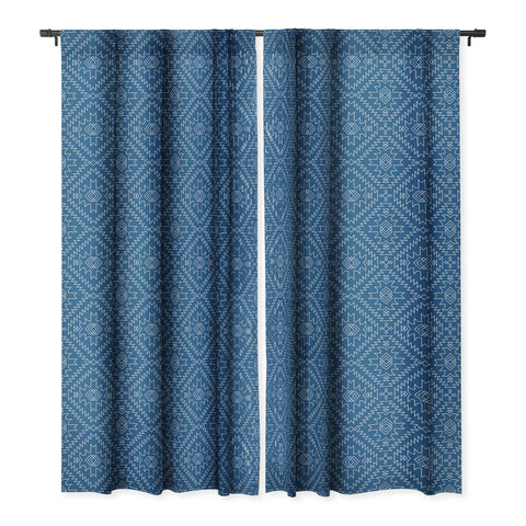 Fimbis NavNa Classic Blue Blackout Window Curtain