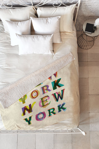 Fimbis New York New York Fleece Throw Blanket