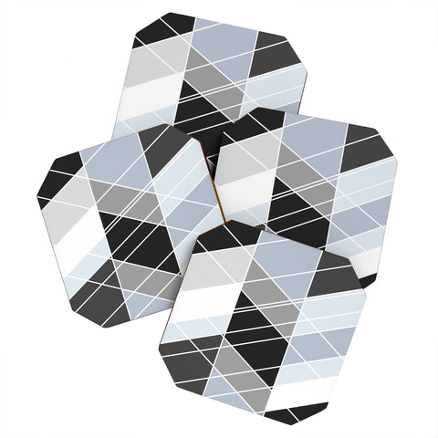 Fimbis Nordic Slant Geometric Coaster Set