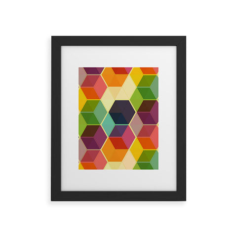 Fimbis Retro Hexagonzo Framed Art Print