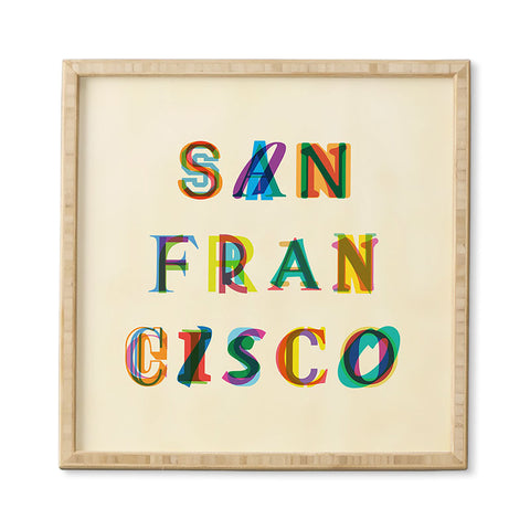 Fimbis San Francisco Typography Framed Wall Art