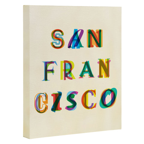 Fimbis San Francisco Typography Art Canvas