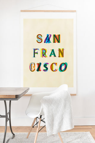 Fimbis San Francisco Typography Art Print And Hanger