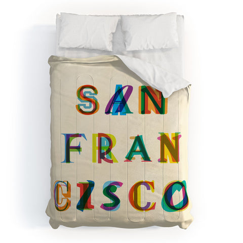 Fimbis San Francisco Typography Comforter