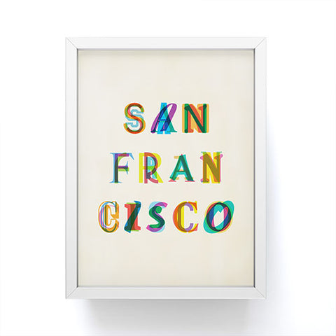 Fimbis San Francisco Typography Framed Mini Art Print