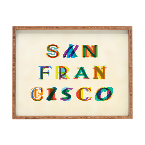Fimbis San Francisco Typography Rectangular Tray