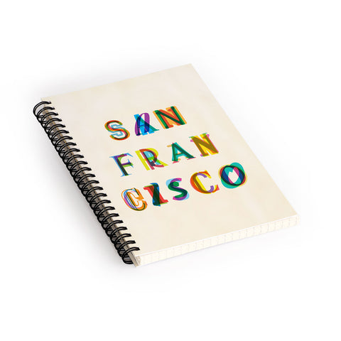 Fimbis San Francisco Typography Spiral Notebook