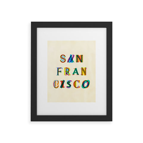 Fimbis San Francisco Typography Framed Art Print