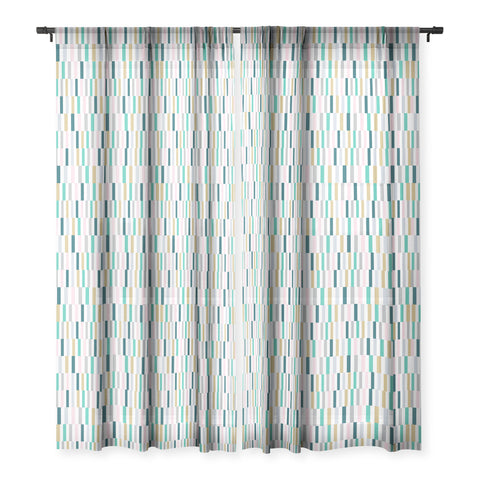 Fimbis Scandi Stripes Sheer Window Curtain