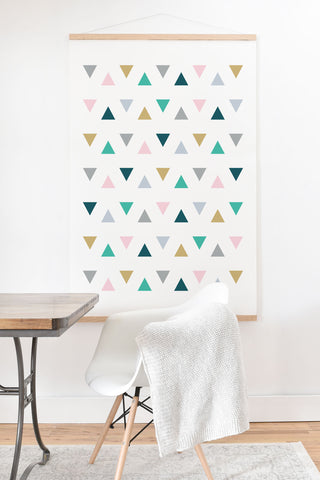 Fimbis Scandi Triangles Art Print And Hanger