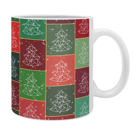 Fimbis Snowy Christmas Tree Pattern Coffee Mug
