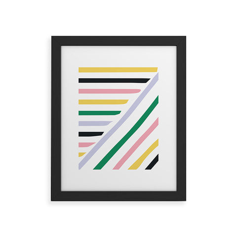 Fimbis Spring in Stripes Framed Art Print