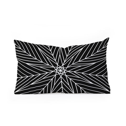Fimbis Star Power Black and White Oblong Throw Pillow