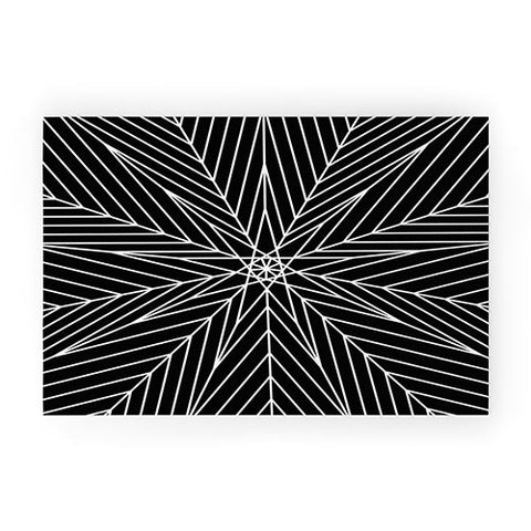 Fimbis Star Power Black and White Welcome Mat