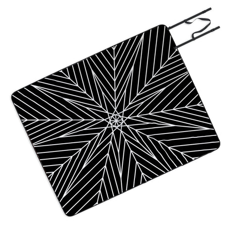 Fimbis Star Power Black and White Picnic Blanket