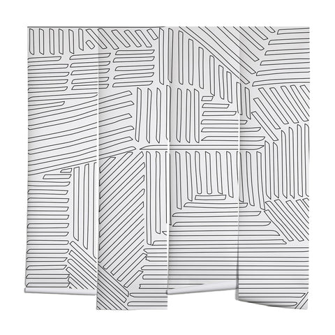 Fimbis Strypes BW Outline Wall Mural