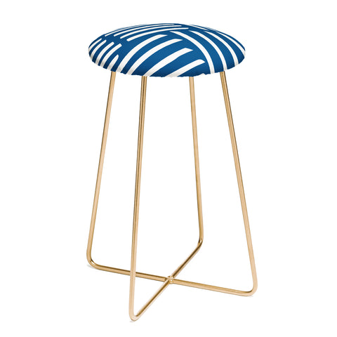 Fimbis Strypes Classic Blue Counter Stool