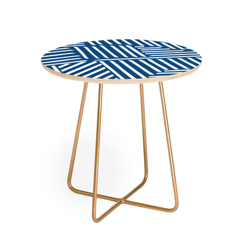 Fimbis Strypes Classic Blue Round Side Table