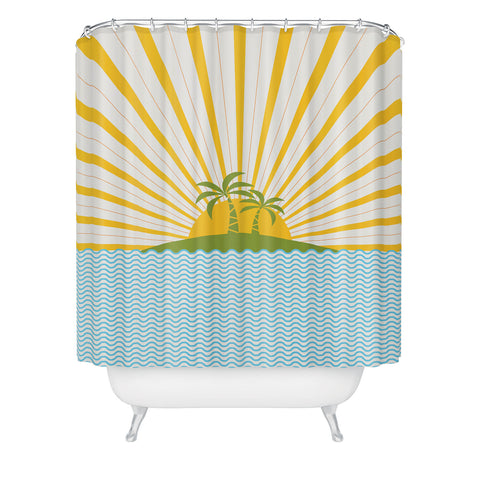 Fimbis Summer Sun Shower Curtain