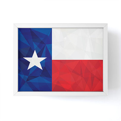 Fimbis Texas Geometric Flag Framed Mini Art Print