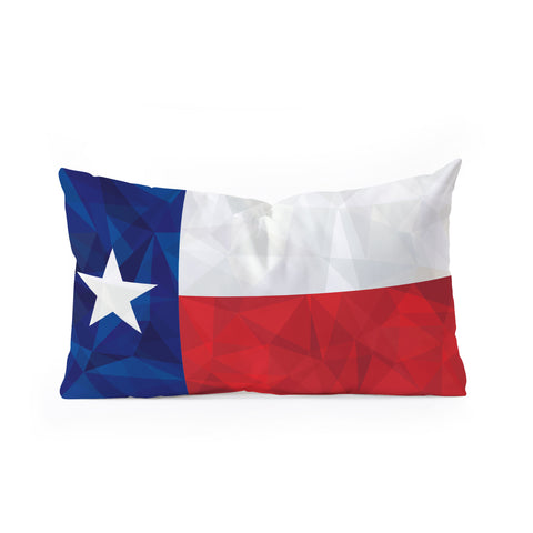 Fimbis Texas Geometric Flag Oblong Throw Pillow