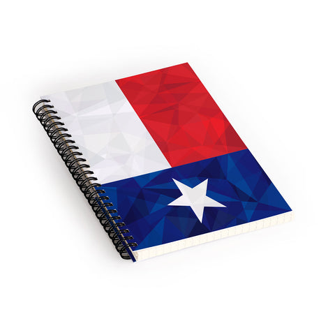 Fimbis Texas Geometric Flag Spiral Notebook