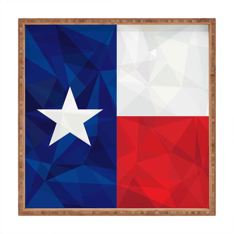 Fimbis Texas Geometric Flag Square Tray