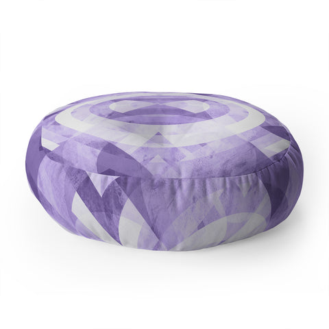 Fimbis Violet Circles Floor Pillow Round