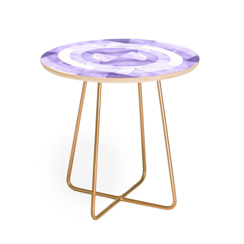 Fimbis Violet Circles Round Side Table