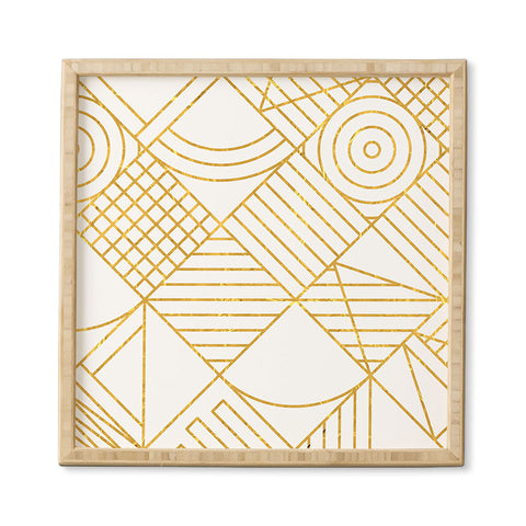 Fimbis Whackadoodle White and Gold Framed Wall Art