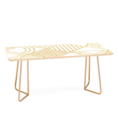 Fimbis Whackadoodle White and Gold Coffee Table