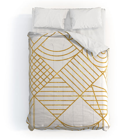 Fimbis Whackadoodle White and Gold Comforter